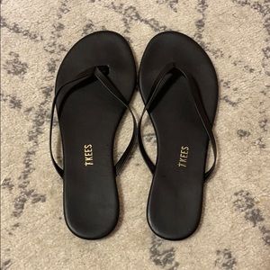 Black TKEES flip flops